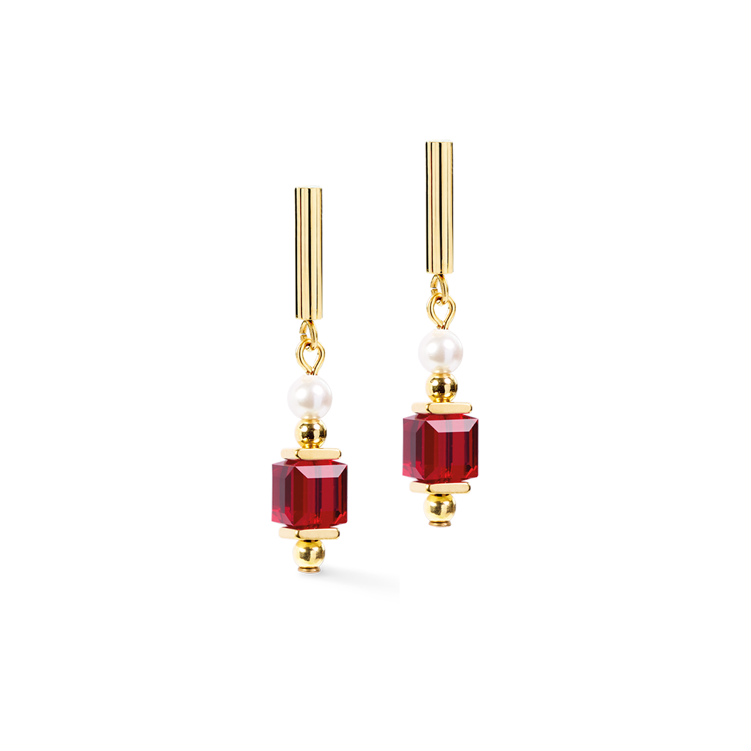 Boucles d'oreilles Cocktail Pearls Ruby