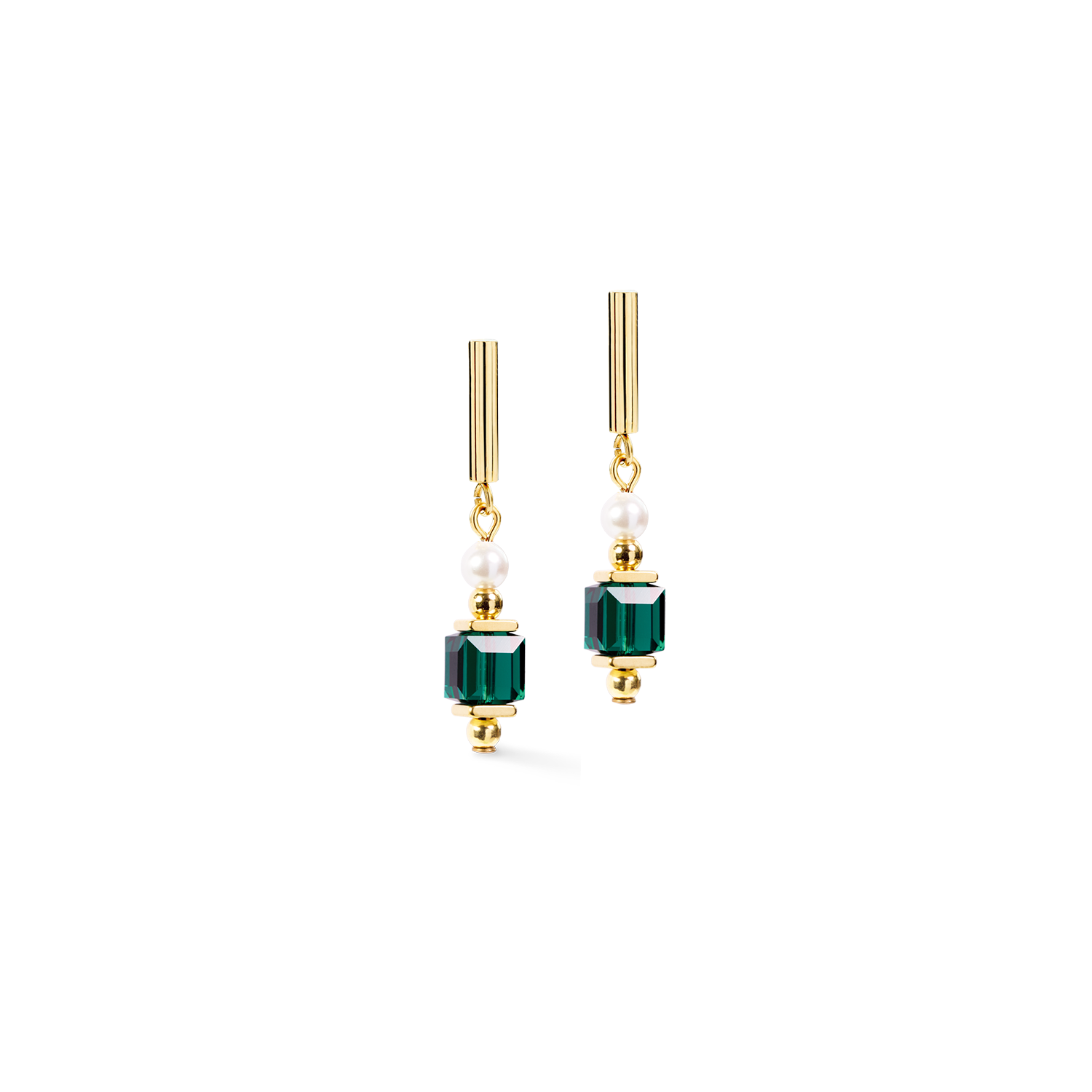 Boucles d'oreilles Cocktail Pearls Emerald