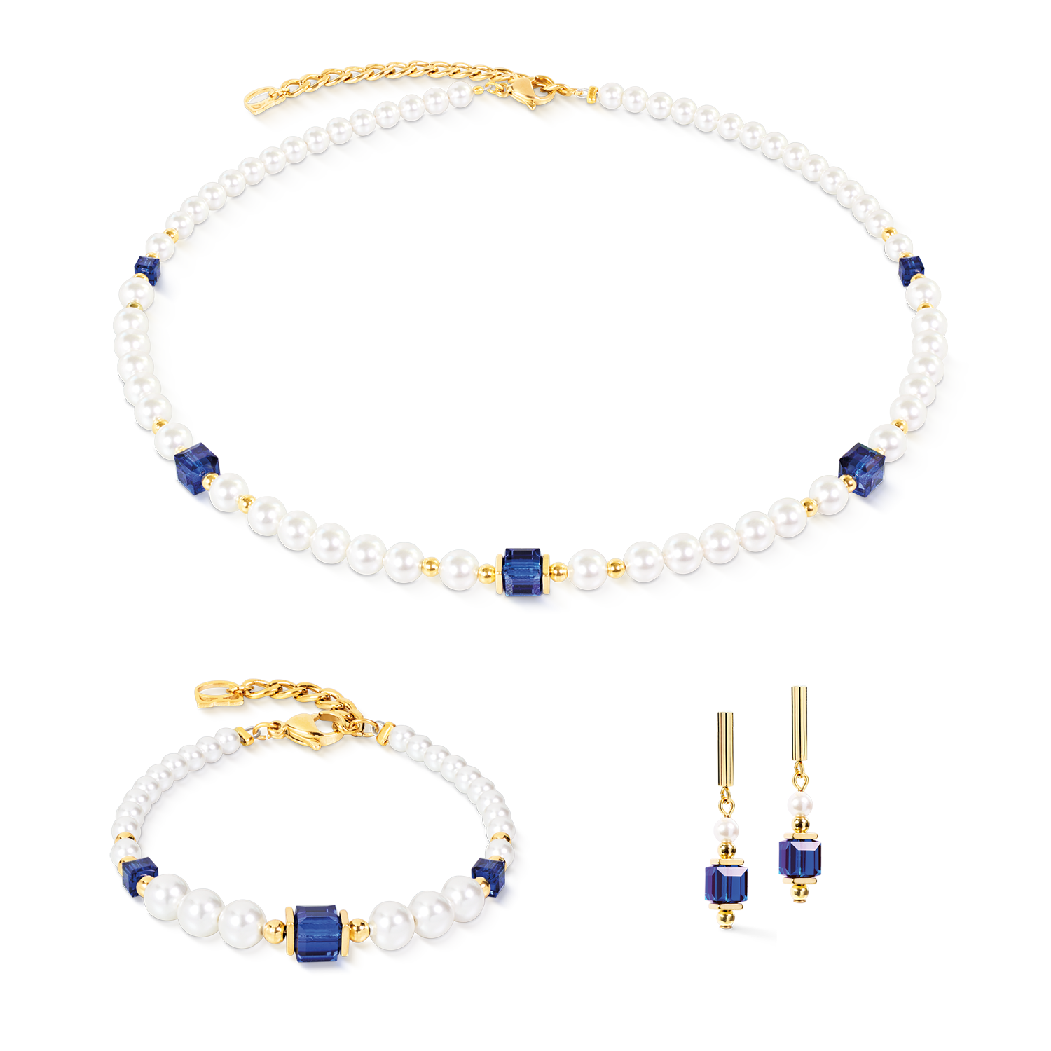 Boucles d'oreilles Cocktail Pearls Sapphire