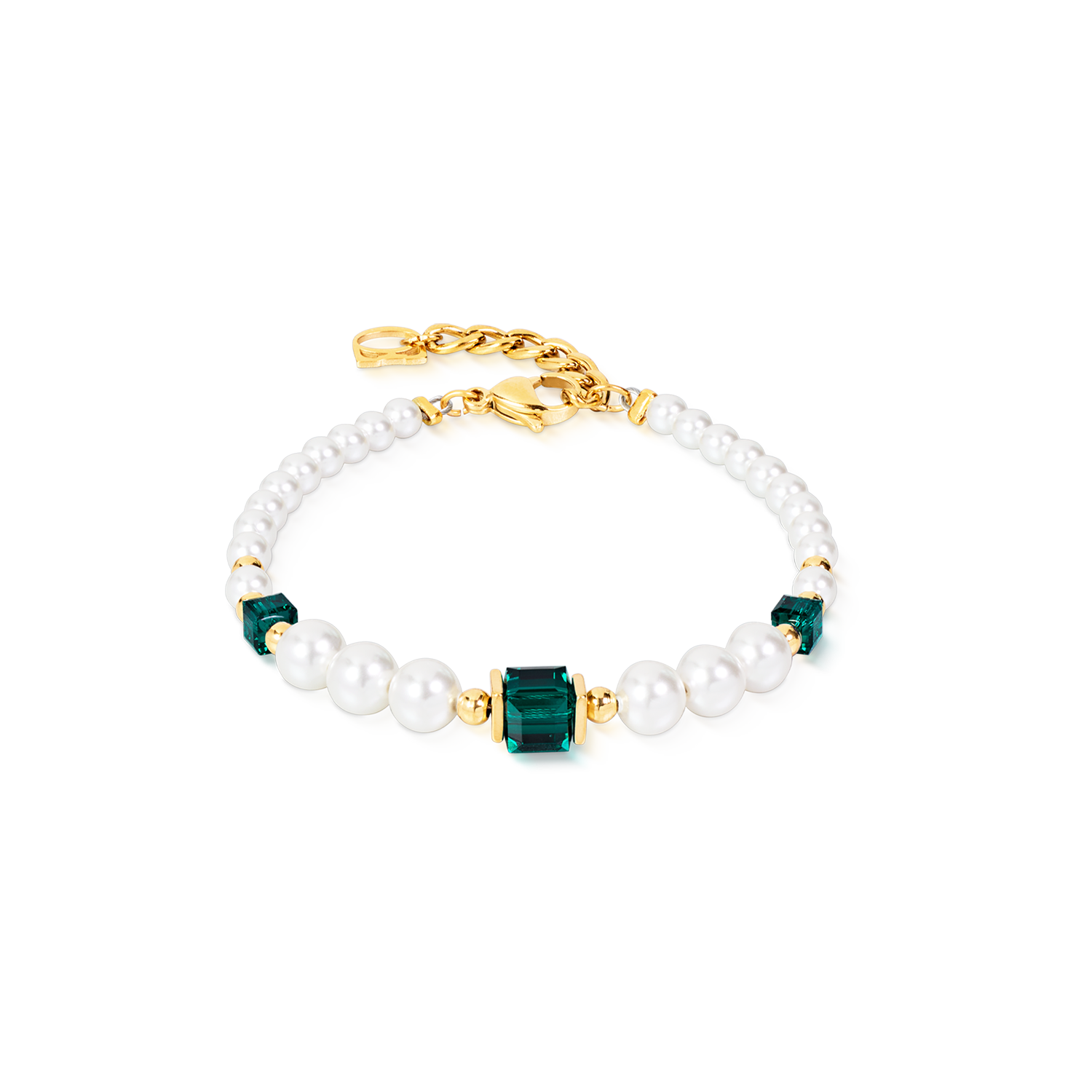 Bracelet Cocktail Pearls Emerald