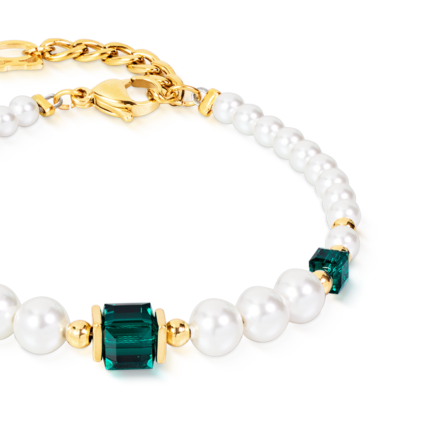 Bracelet Cocktail Pearls Emerald