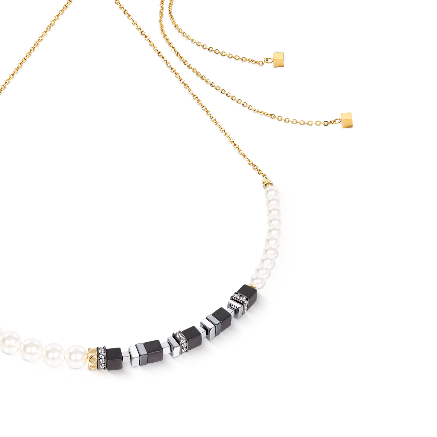 Collier Precious Fusion Offset Slider Onyx