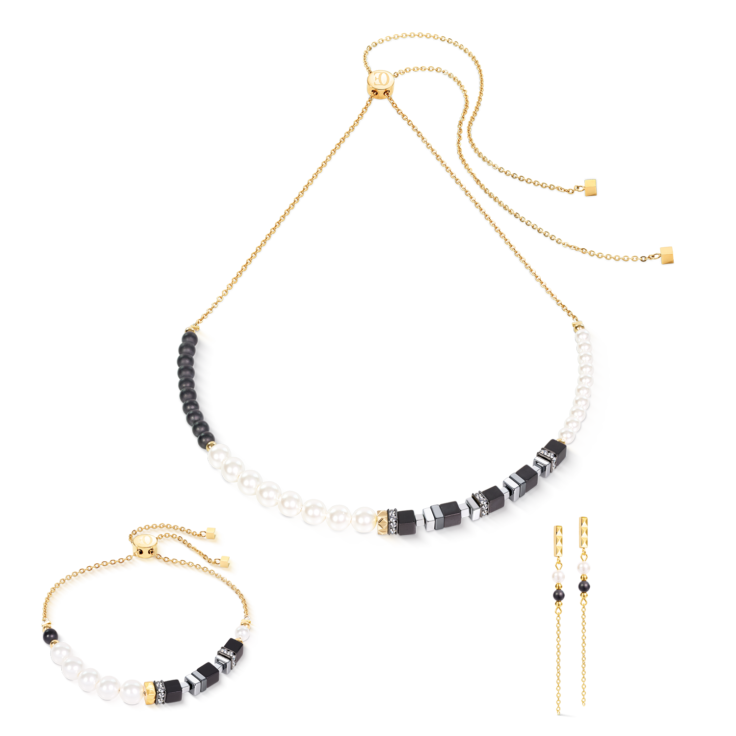 Collier Precious Fusion Offset Slider Onyx