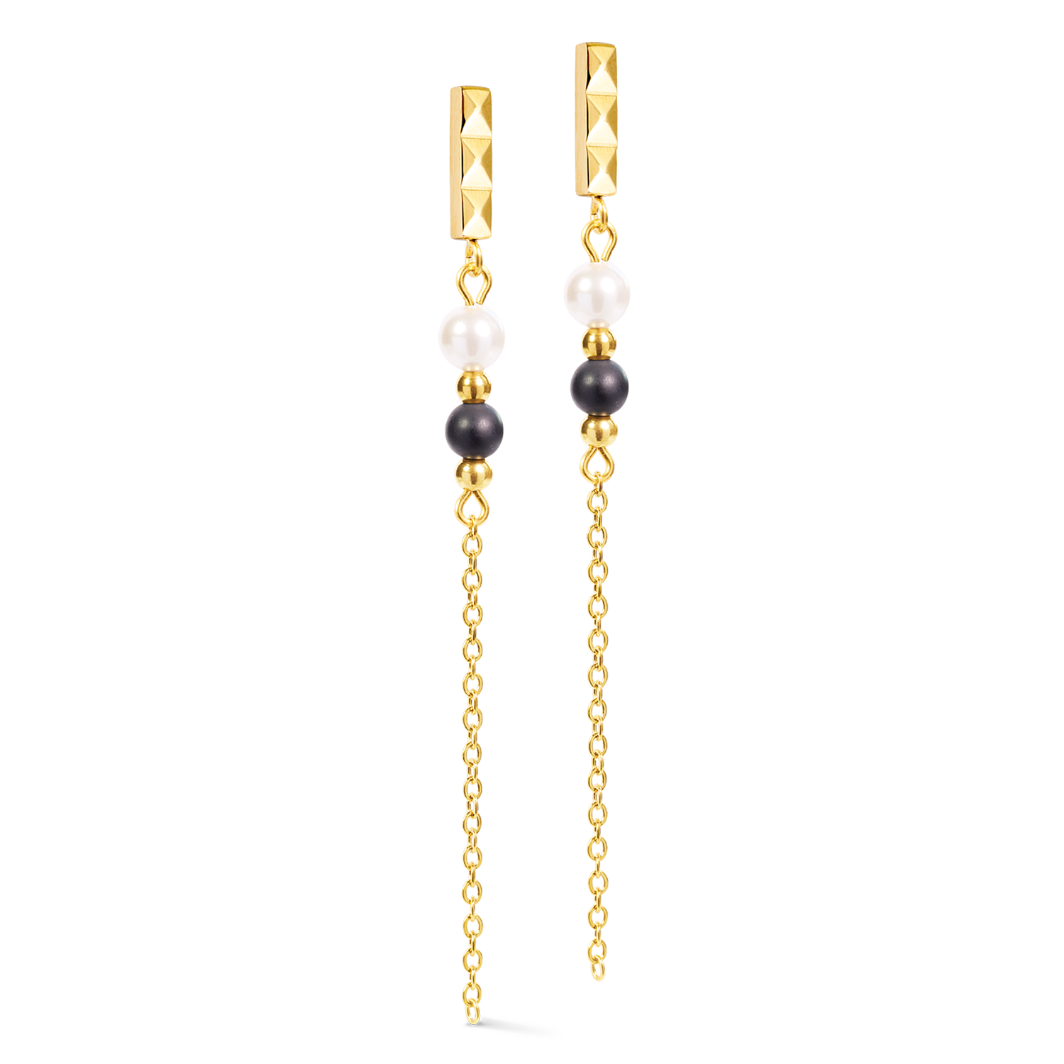 Boucles d'oreilles Precious Fusion Offset Slider Onyx