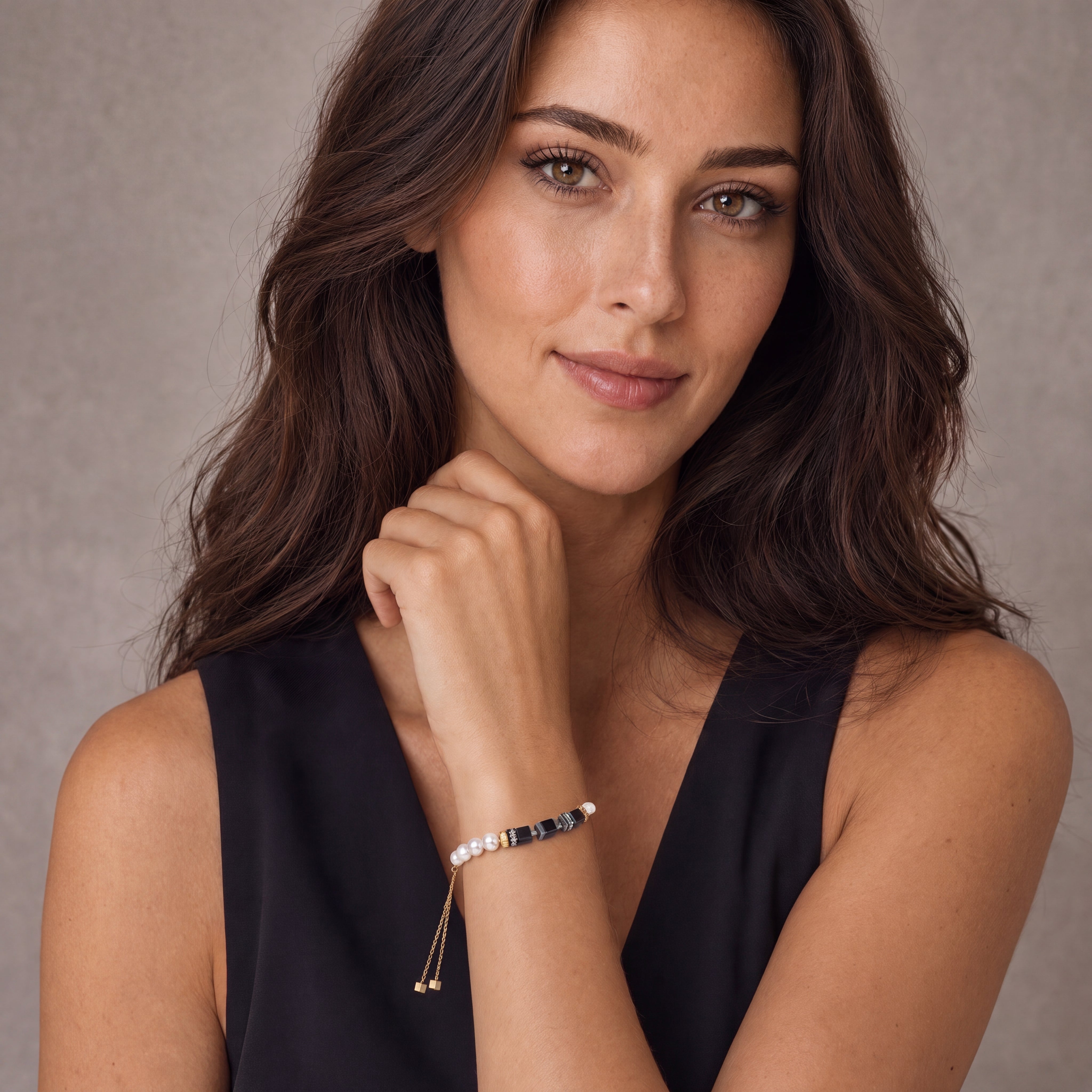 COEUR DE LION Bracelet Precious Fusion Offset Slider Onyx – sur mannequin