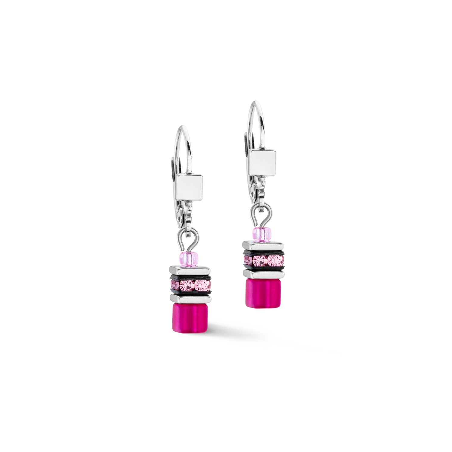 Boucles d'oreilles GeoCUBE® Iconic Lite Magenta