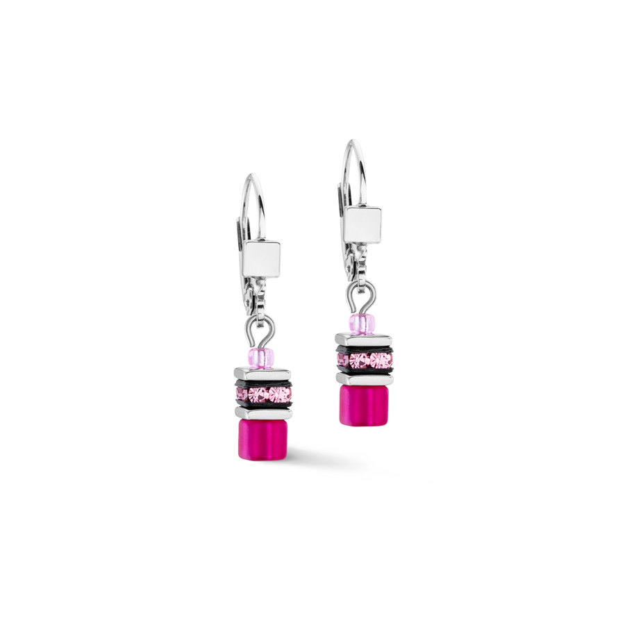 Boucles d'oreilles GeoCUBE® Iconic Lite Magenta