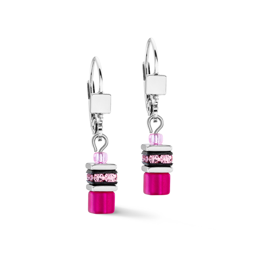 Boucles d'oreilles GeoCUBE® Iconic Lite Magenta