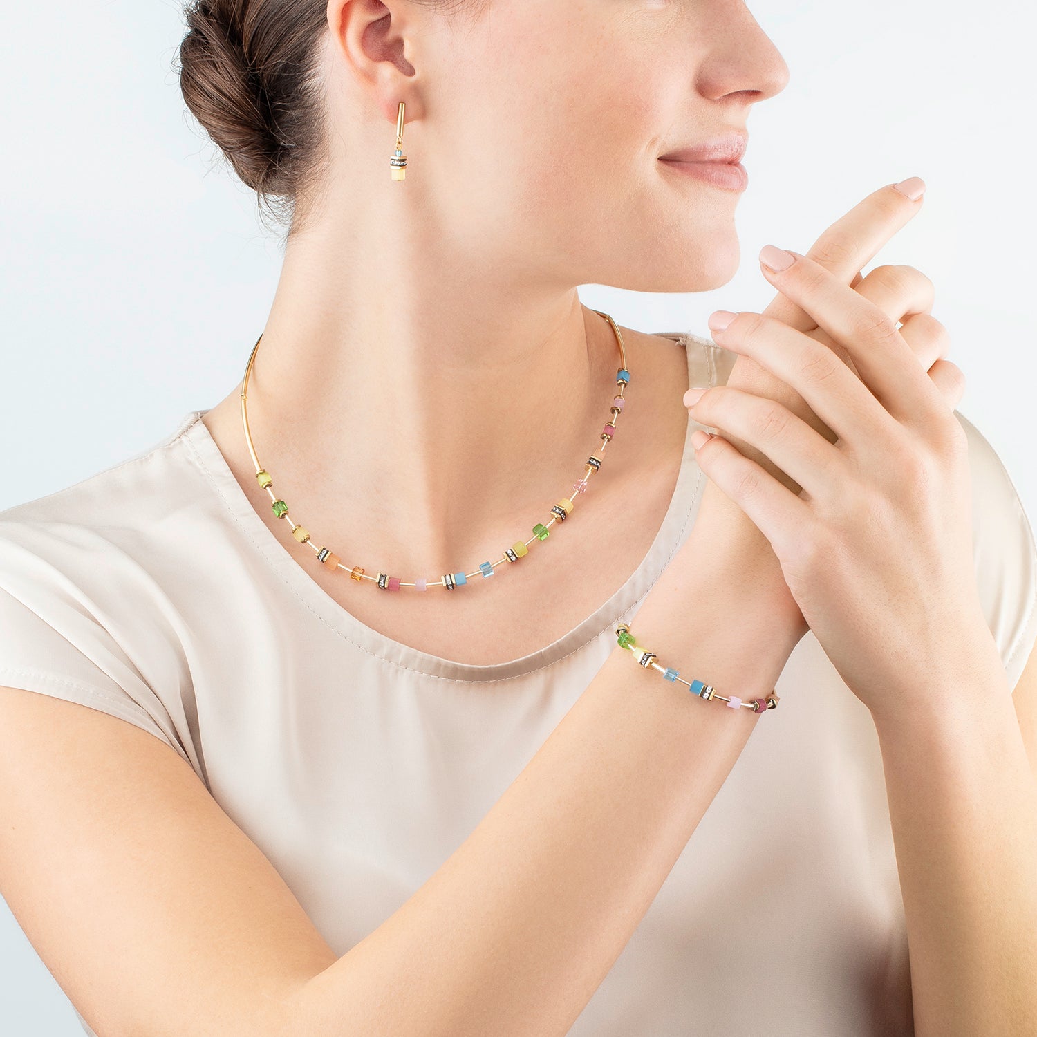 Collier GeoCUBE® Lite Mini Rainbow