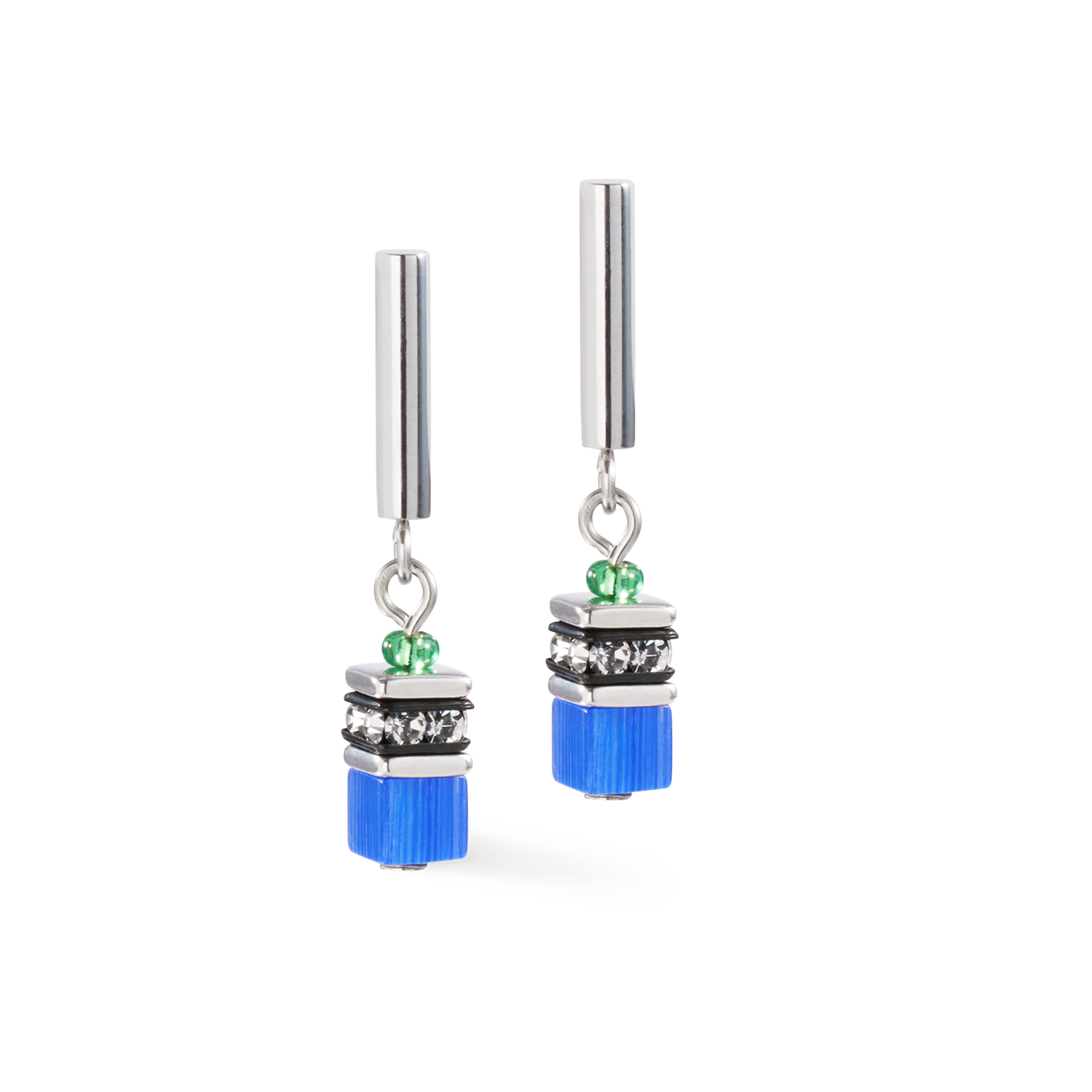 Boucles d'oreilles GeoCUBE® Lite Mini Rainbow argent