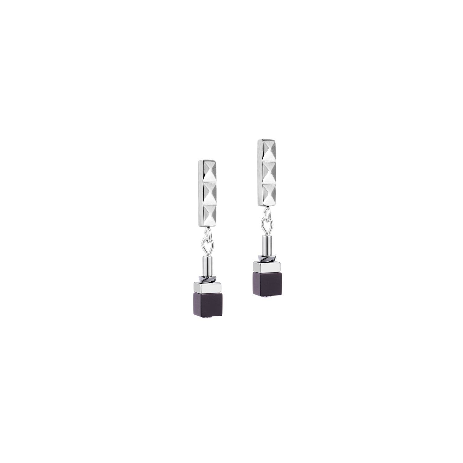 Boucles d'oreilles Cube Eclipse Onyx