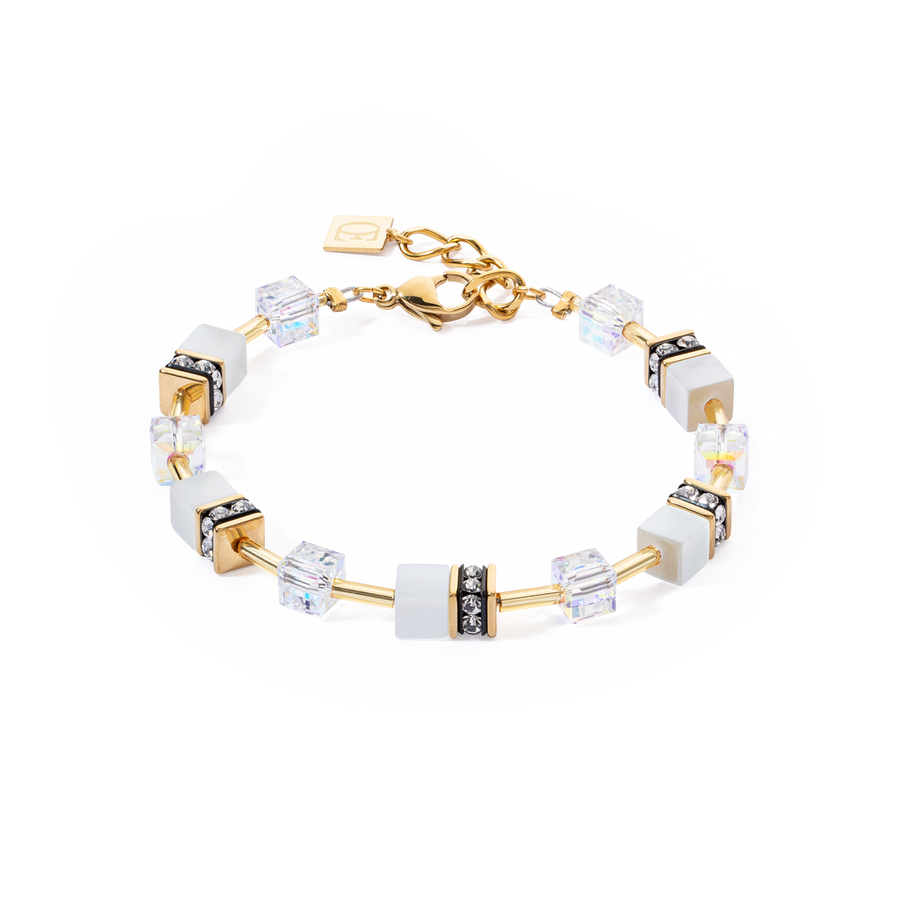 Bracelet GeoCUBE® Iconic Layer or-blanc