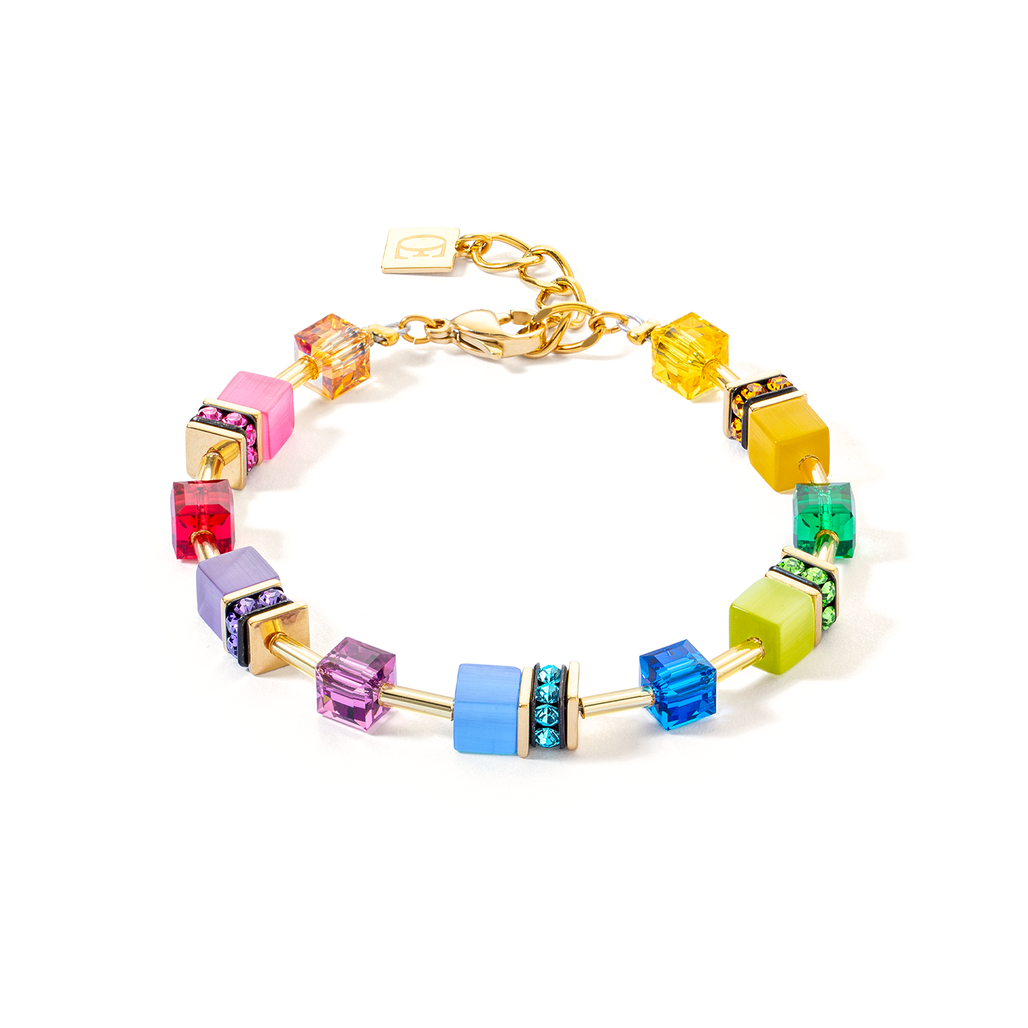 Bracelet GeoCUBE® Iconic Layer or-rainbow