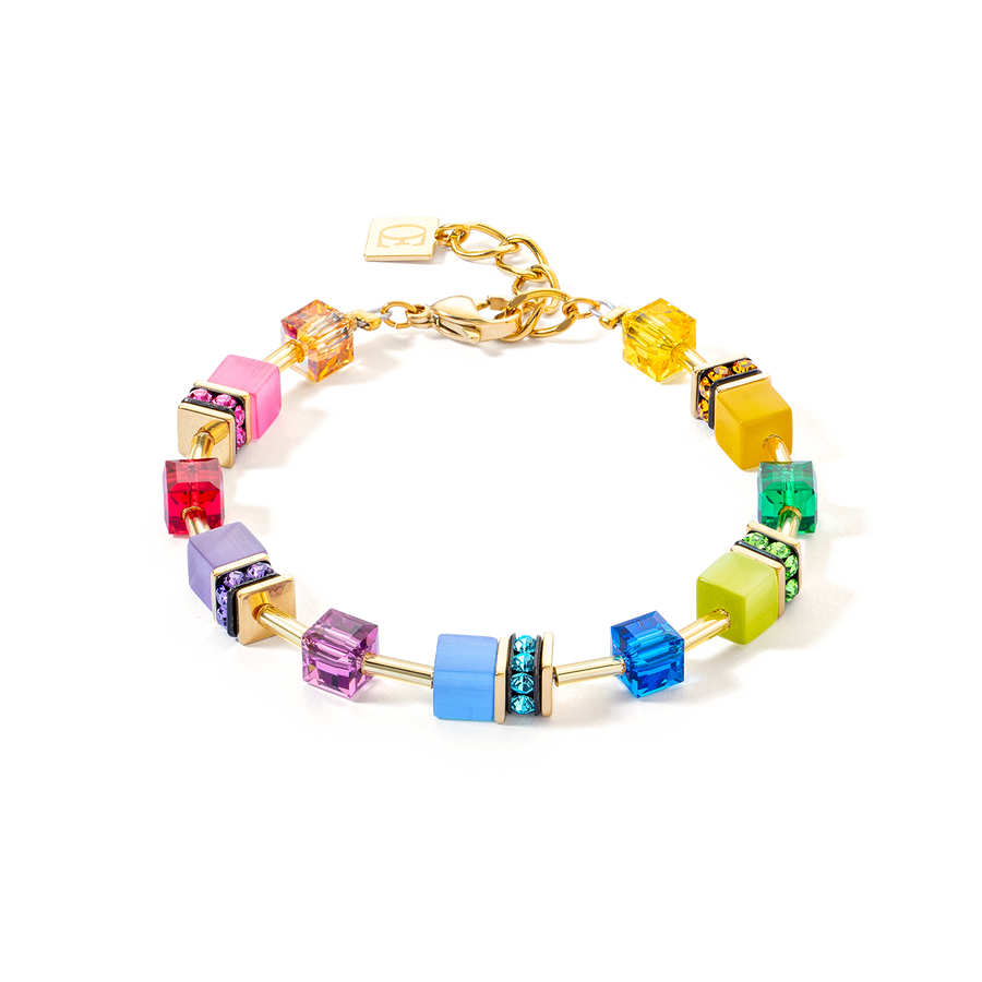 Bracelet GeoCUBE® Iconic Layer or-rainbow