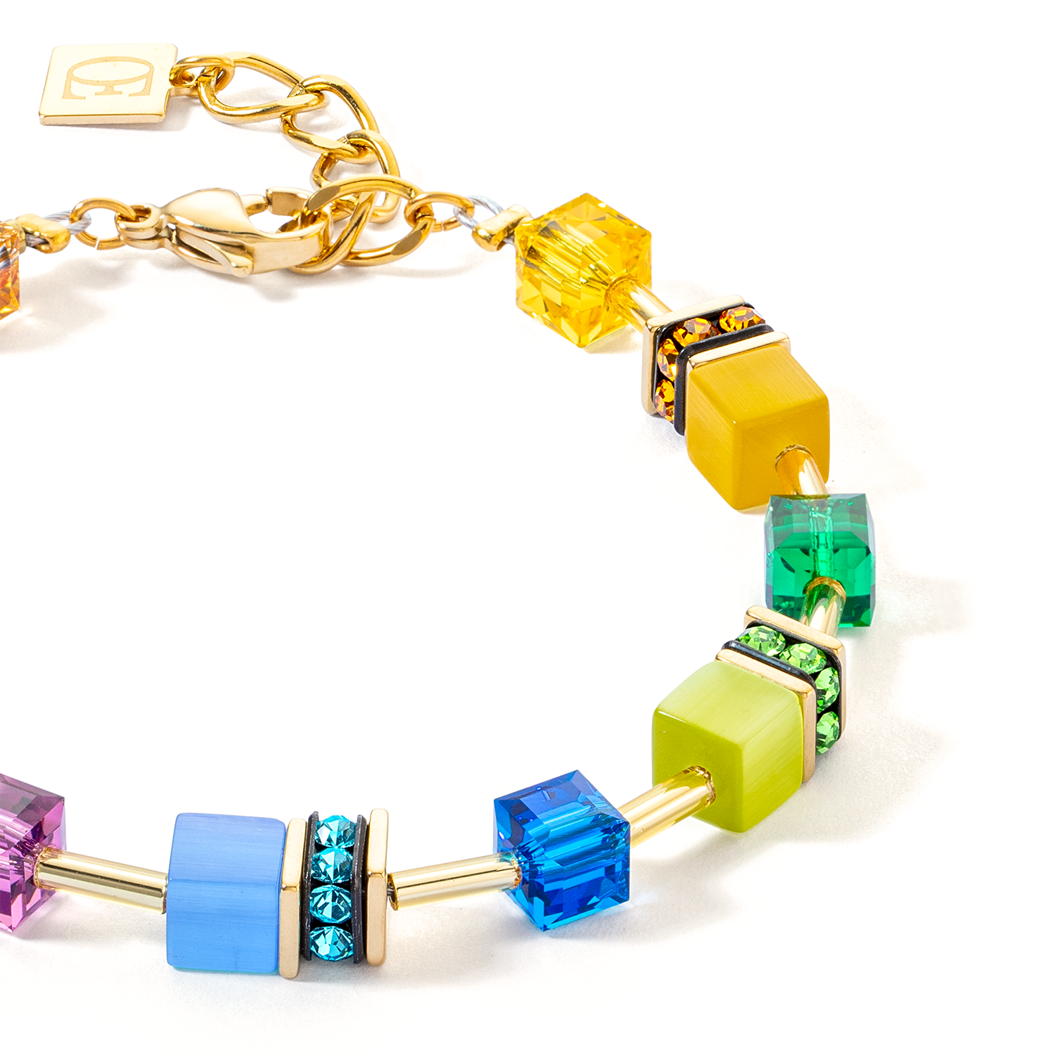 Bracelet GeoCUBE® Iconic Layer or-rainbow