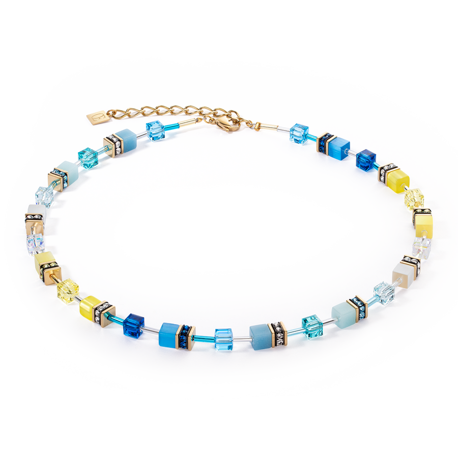 Collier GeoCUBE® Iconic turquoise-jaune