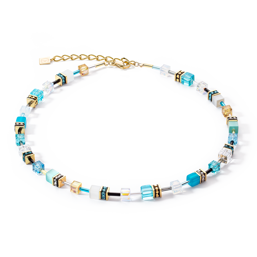 Collier GeoCUBE® Iconic or turquoise