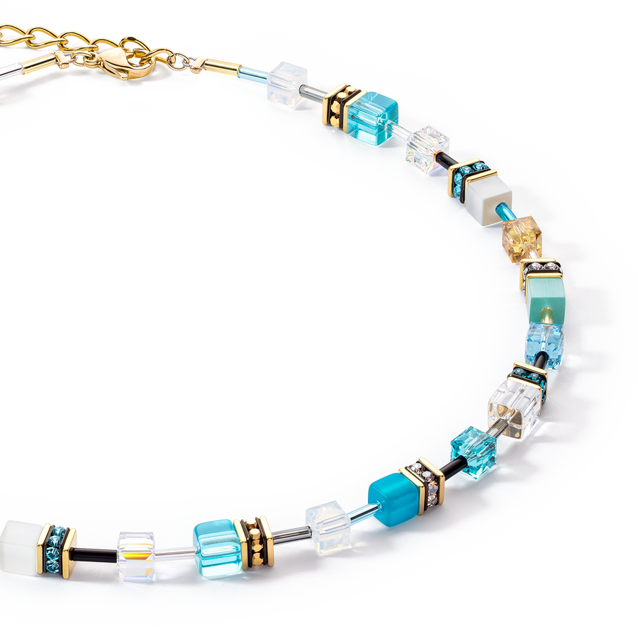 Collier GeoCUBE® Iconic or turquoise