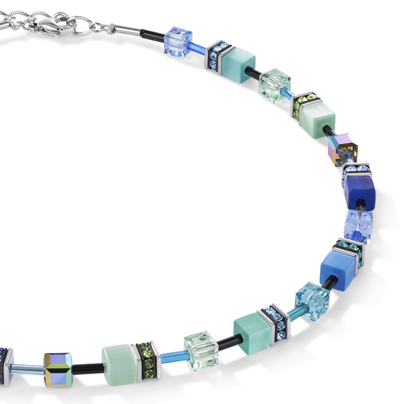 Collier GeoCUBE® bleu-vert