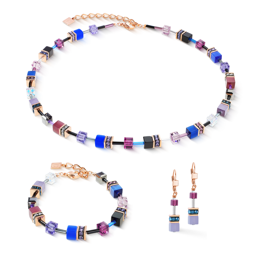 Collier GeoCUBE® Iconic Blue Moon or rose