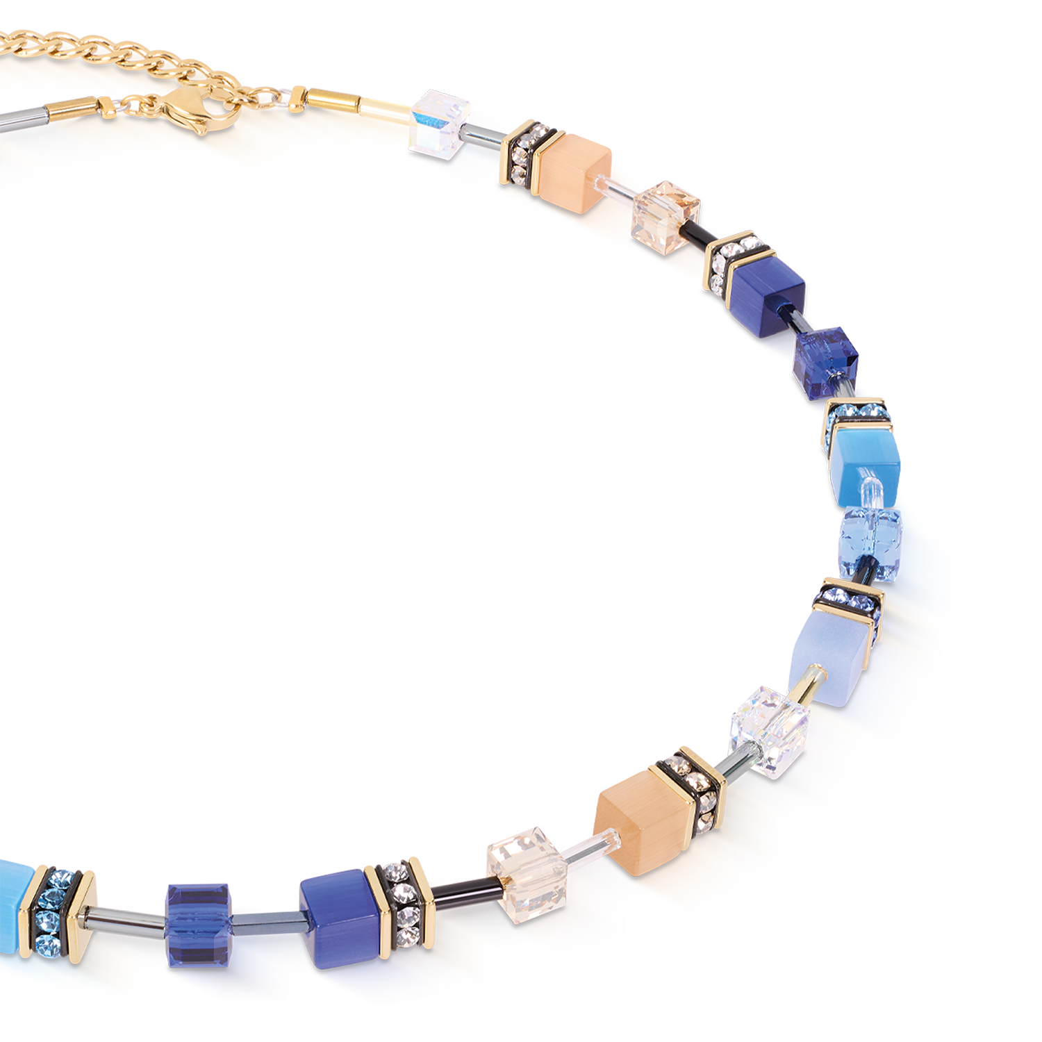 Collier GeoCUBE® Iconic Azure Glow or