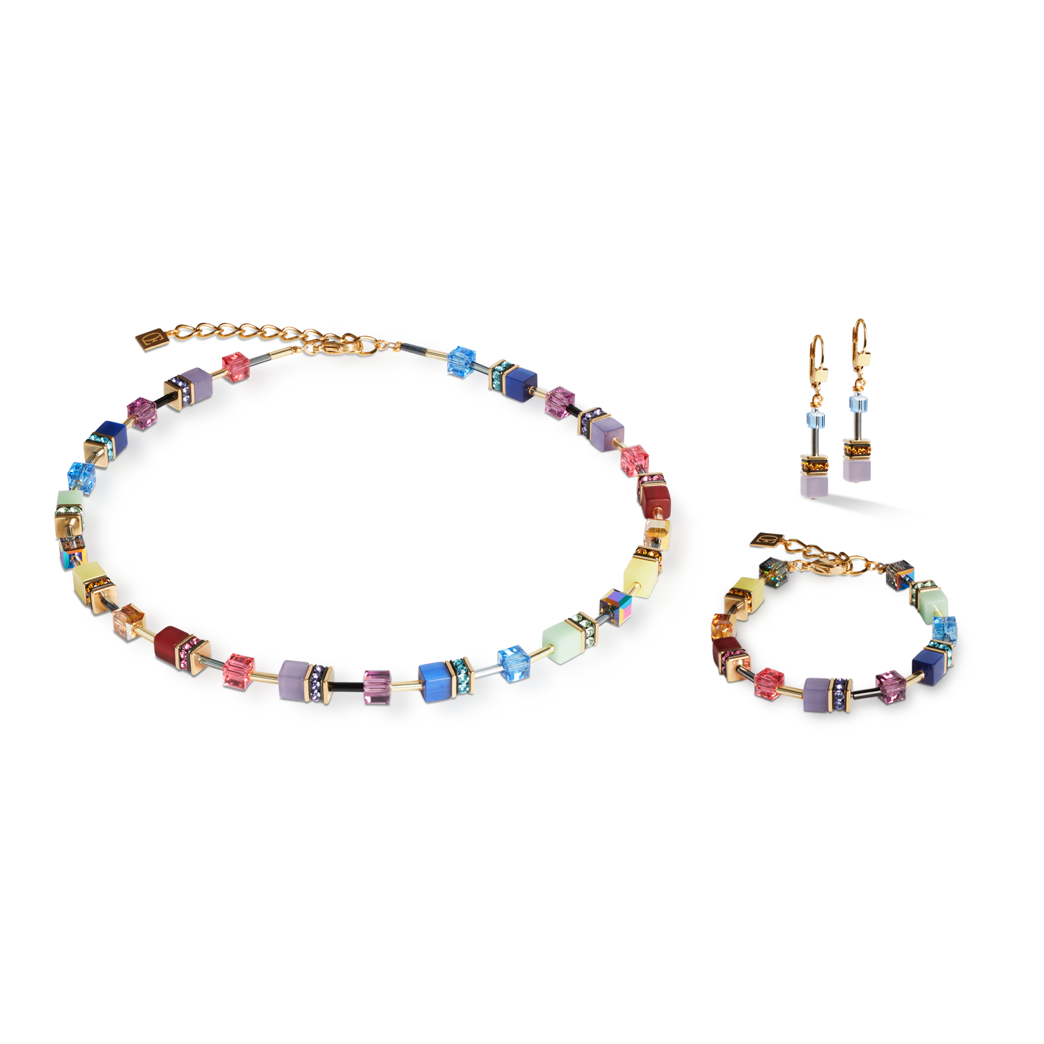 Collier GeoCUBE® Iconic Festive or-multicolore