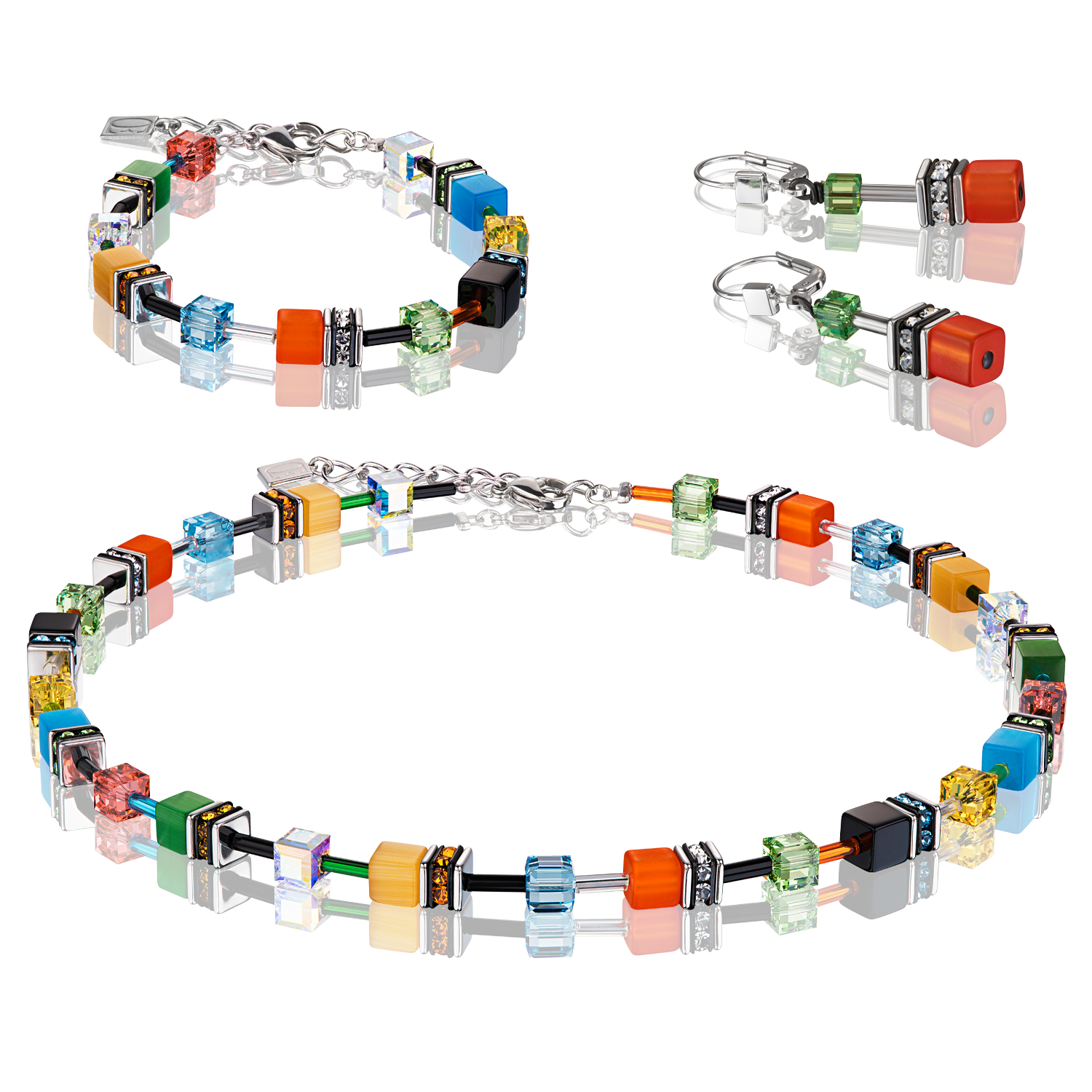 Collier GeoCUBE® multicolore daylight
