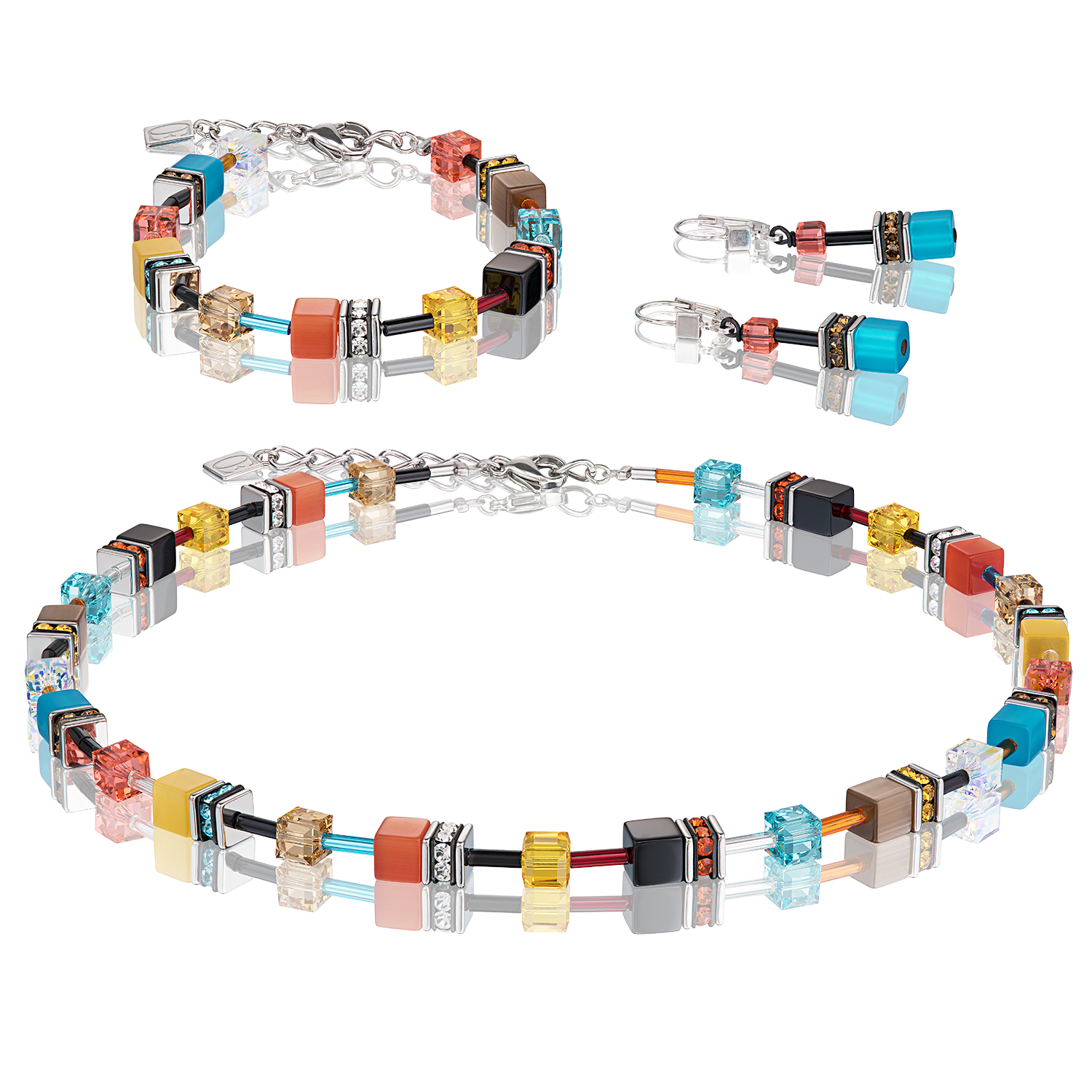 Collier GeoCUBE® multicolore daylight fresh