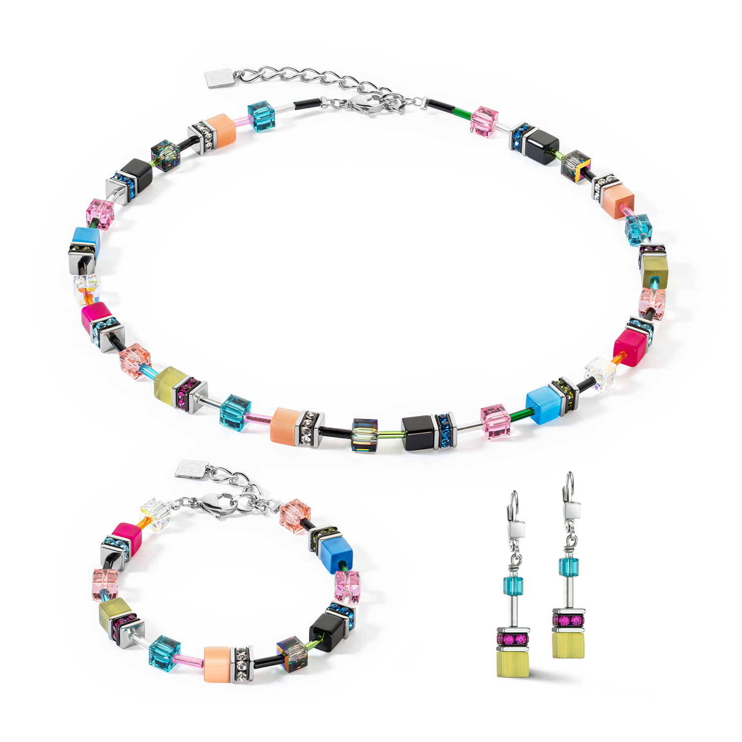 Collier GeoCUBE® Iconic Multicolore Fancy