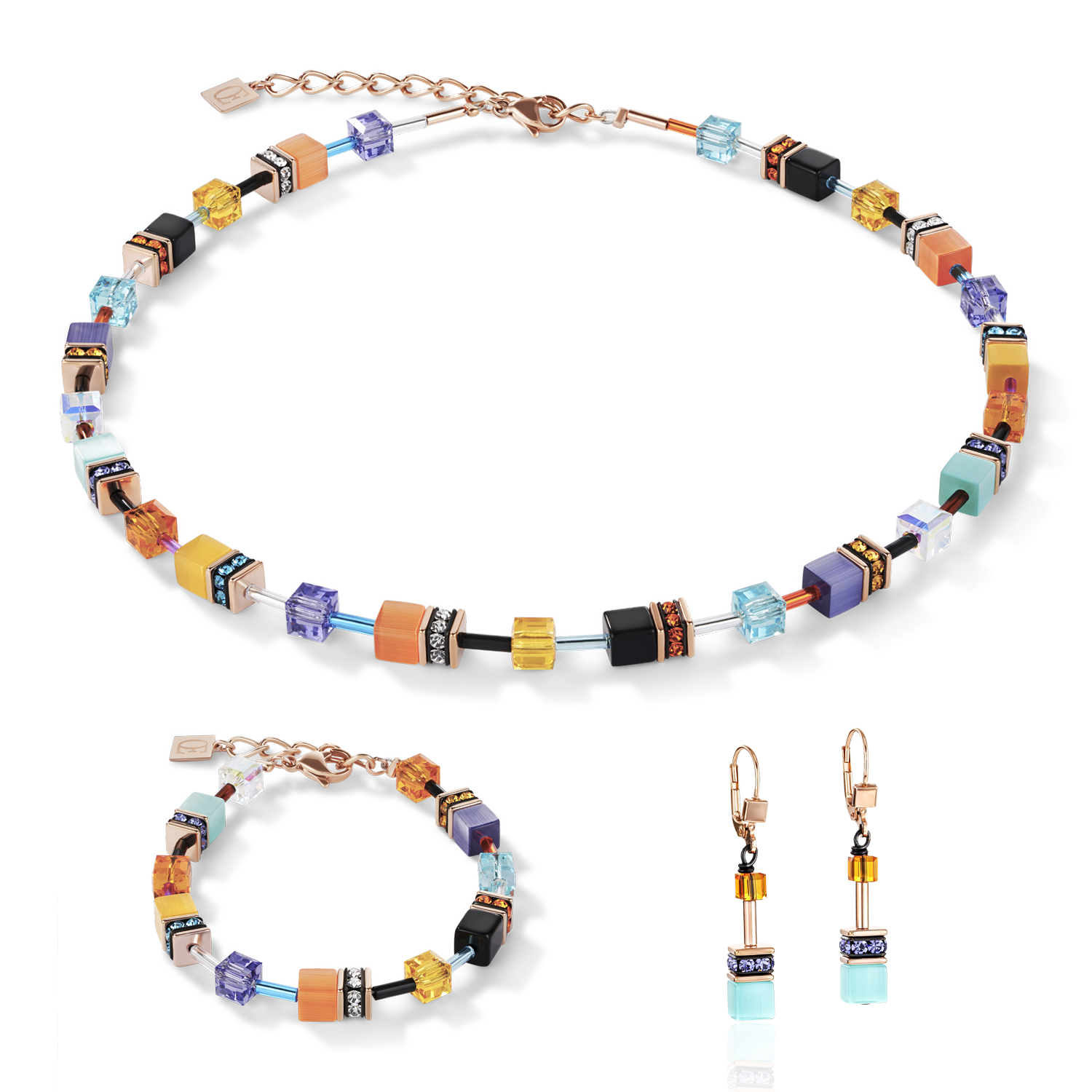 Collier GeoCUBE® multicolore Couture 2