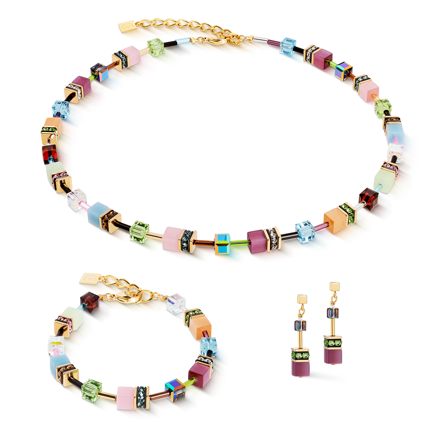Collier GeoCUBE® Iconic Art Nouveau or