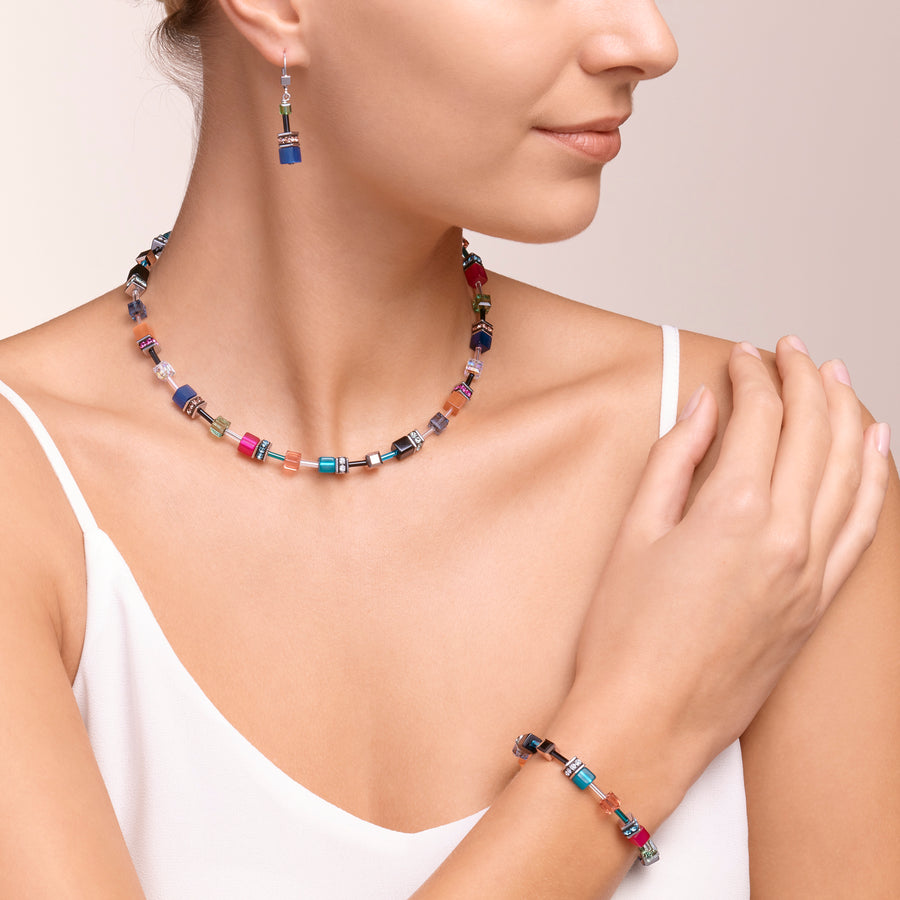 Collier GeoCUBE® multicolore ethno