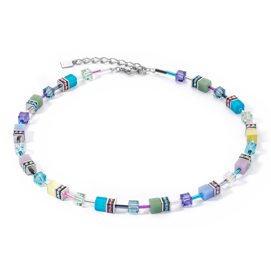 Collier GeoCUBE® Iconic argent-ice pastels