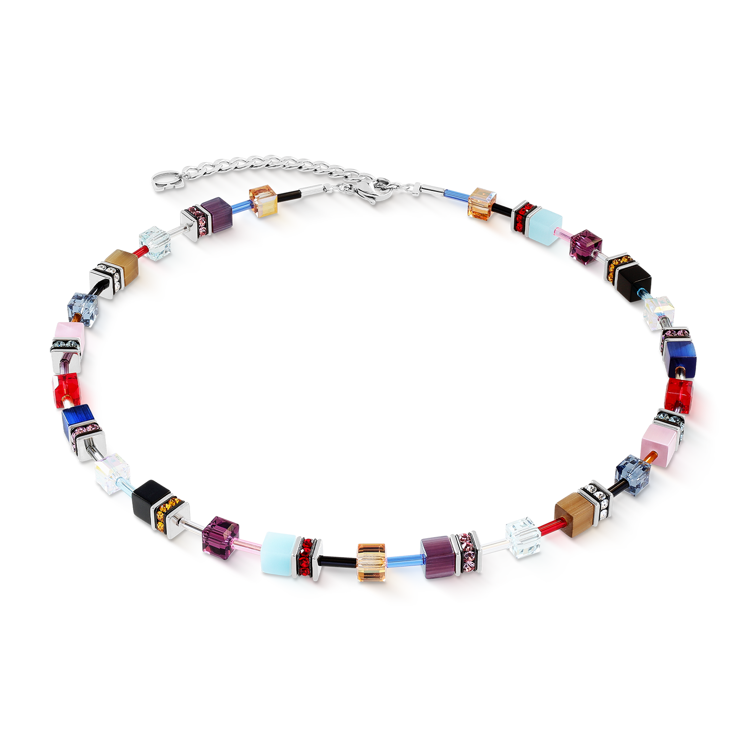 Collier GeoCUBE® Iconic Love Energy argent