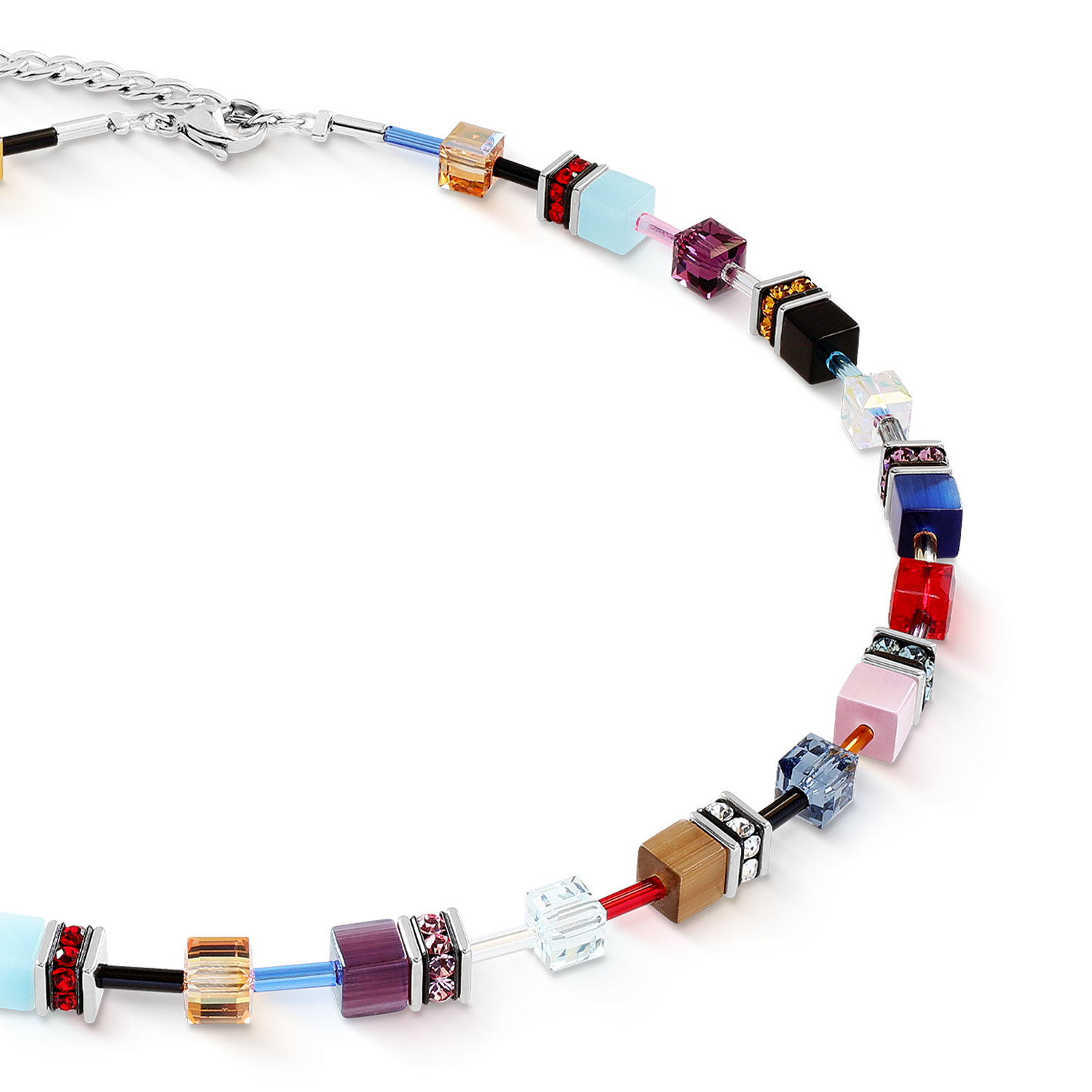 Collier GeoCUBE® Iconic Love Energy argent