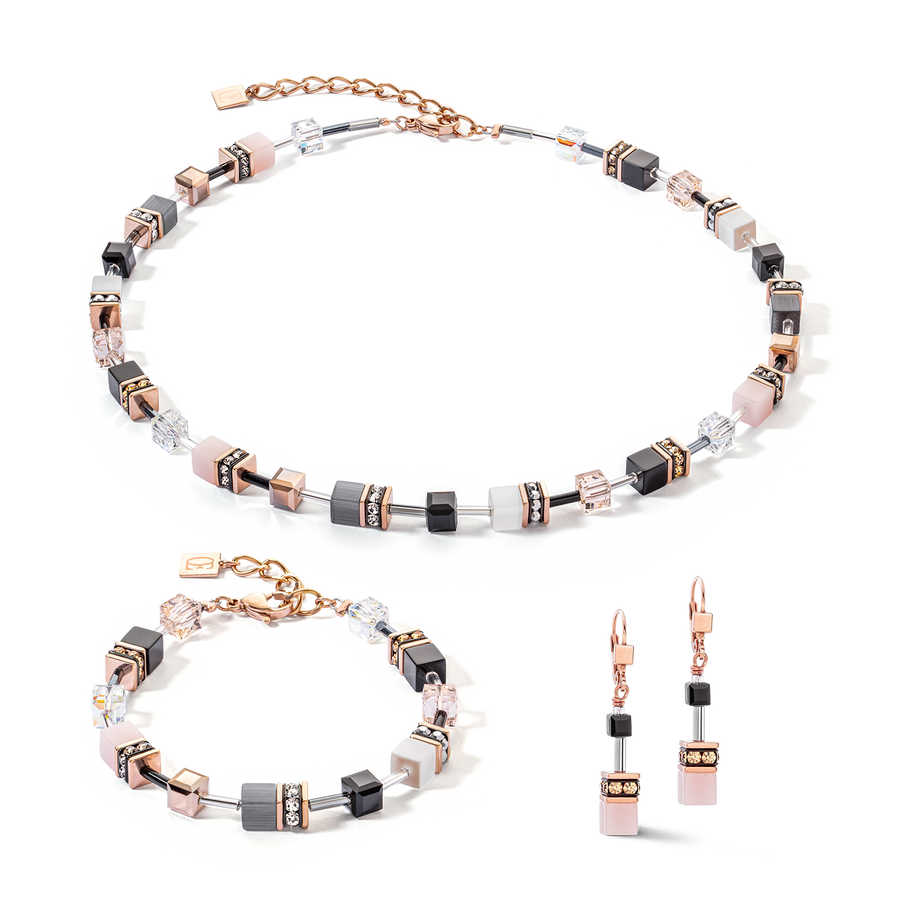 Collier GeoCUBE® Iconic or rose doux