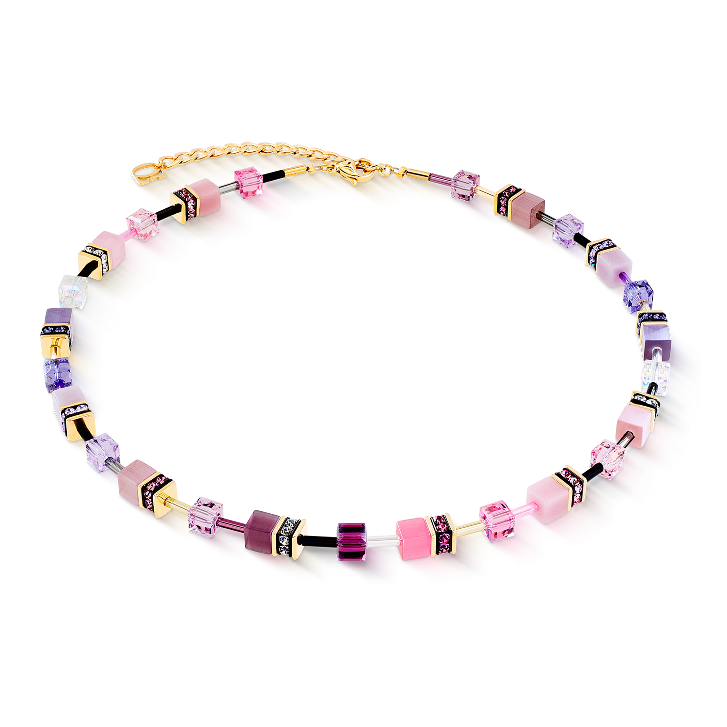 Collier GeoCUBE® Iconic rose lilas