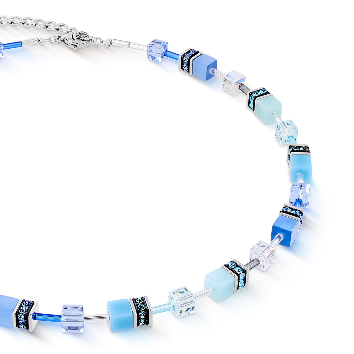 Collier GeoCUBE® Iconic bleu aqua