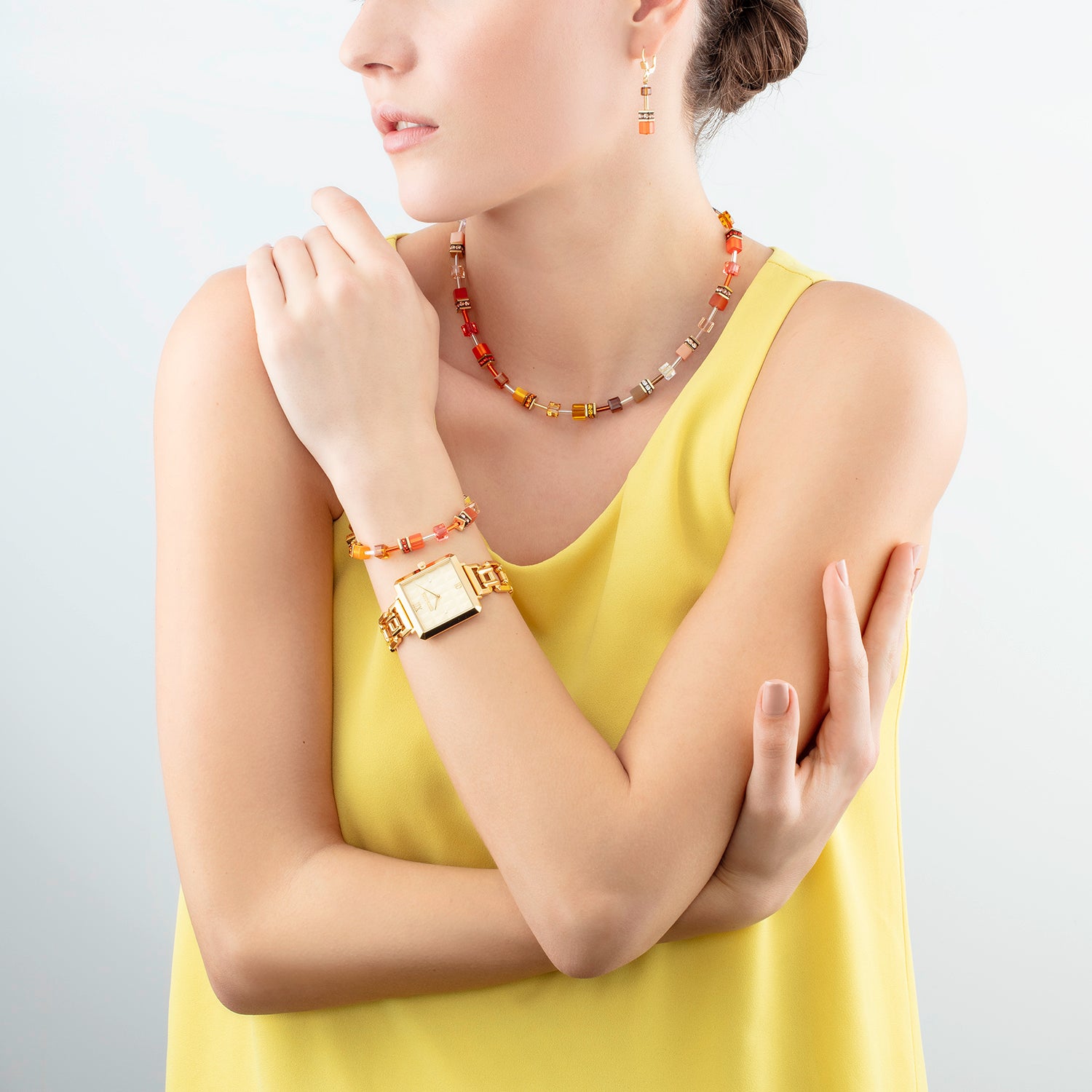 Boucles d'oreilles GeoCUBE® Iconic Sunset or