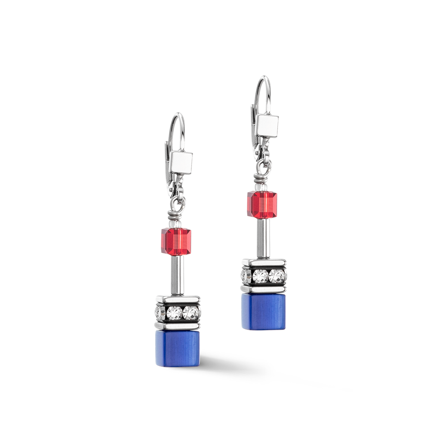 Boucles d'oreilles GeoCUBE® Iconic argent-royal