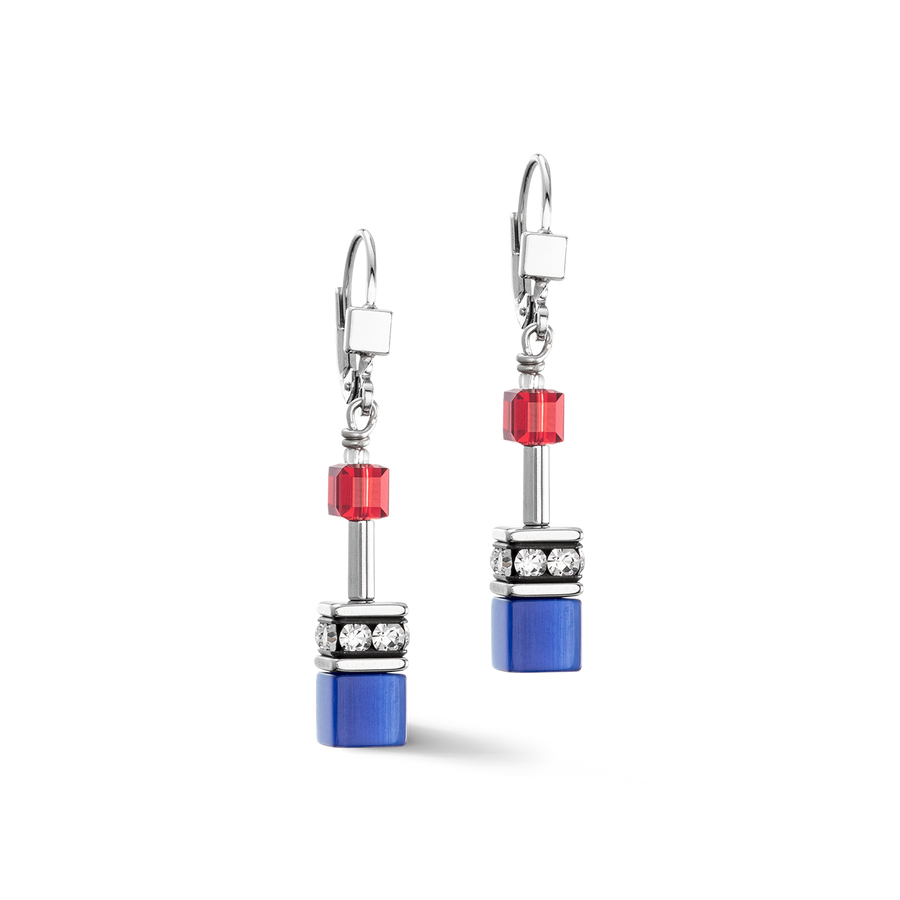 Boucles d'oreilles GeoCUBE® Iconic argent-royal