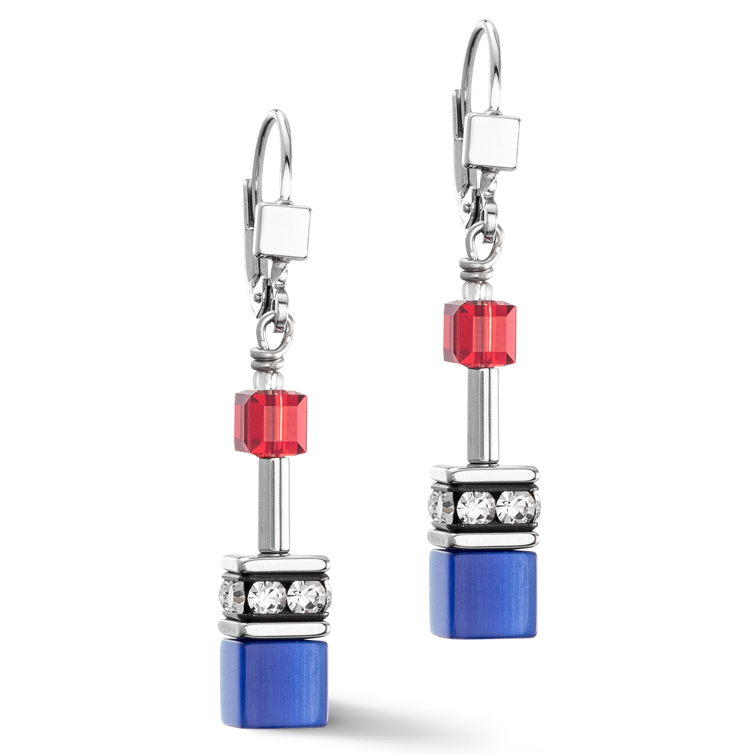 Boucles d'oreilles GeoCUBE® Iconic argent-royal