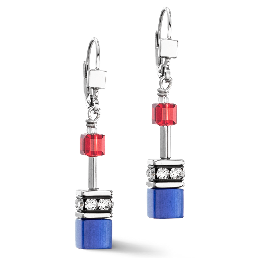 Boucles d'oreilles GeoCUBE® Iconic argent-royal