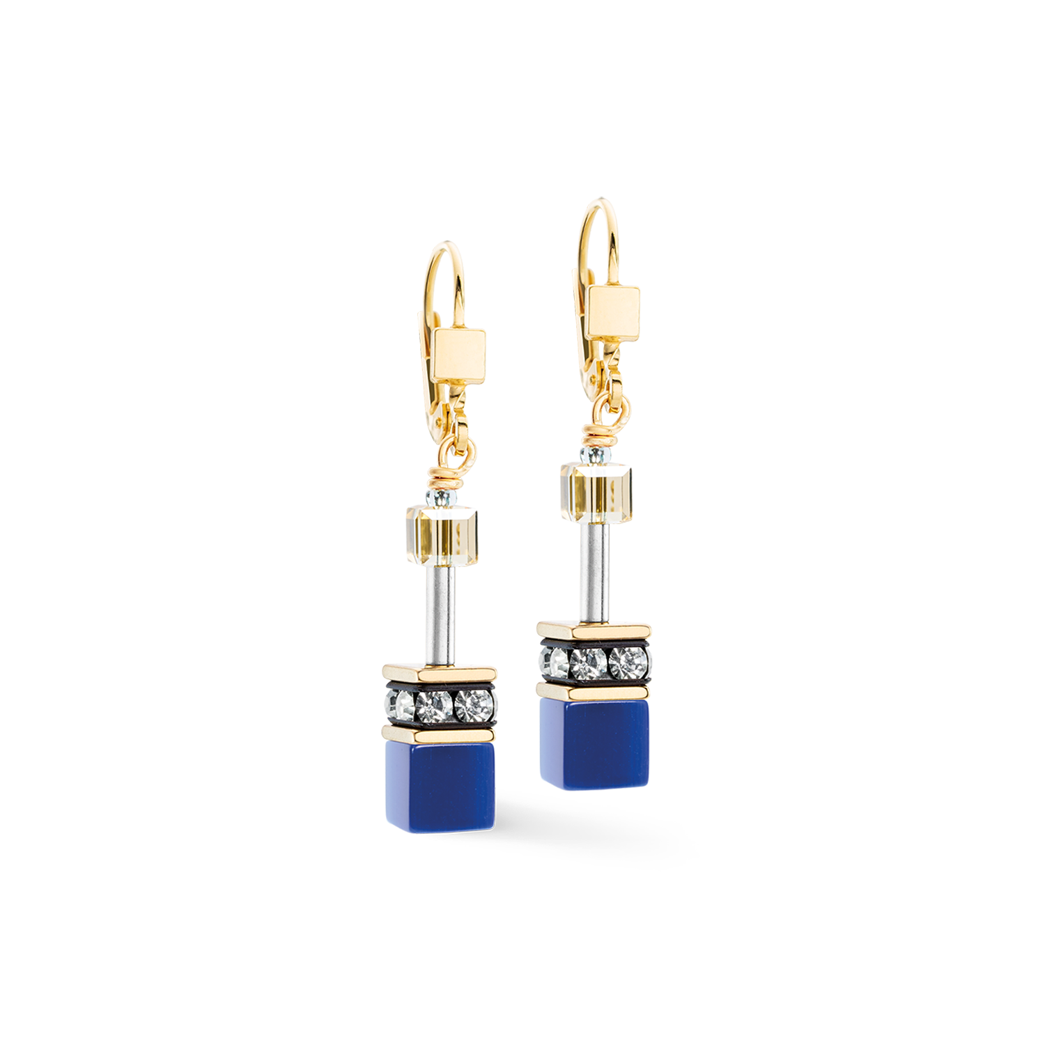 Boucles d'oreilles GeoCUBE® Iconic Azure Glow or