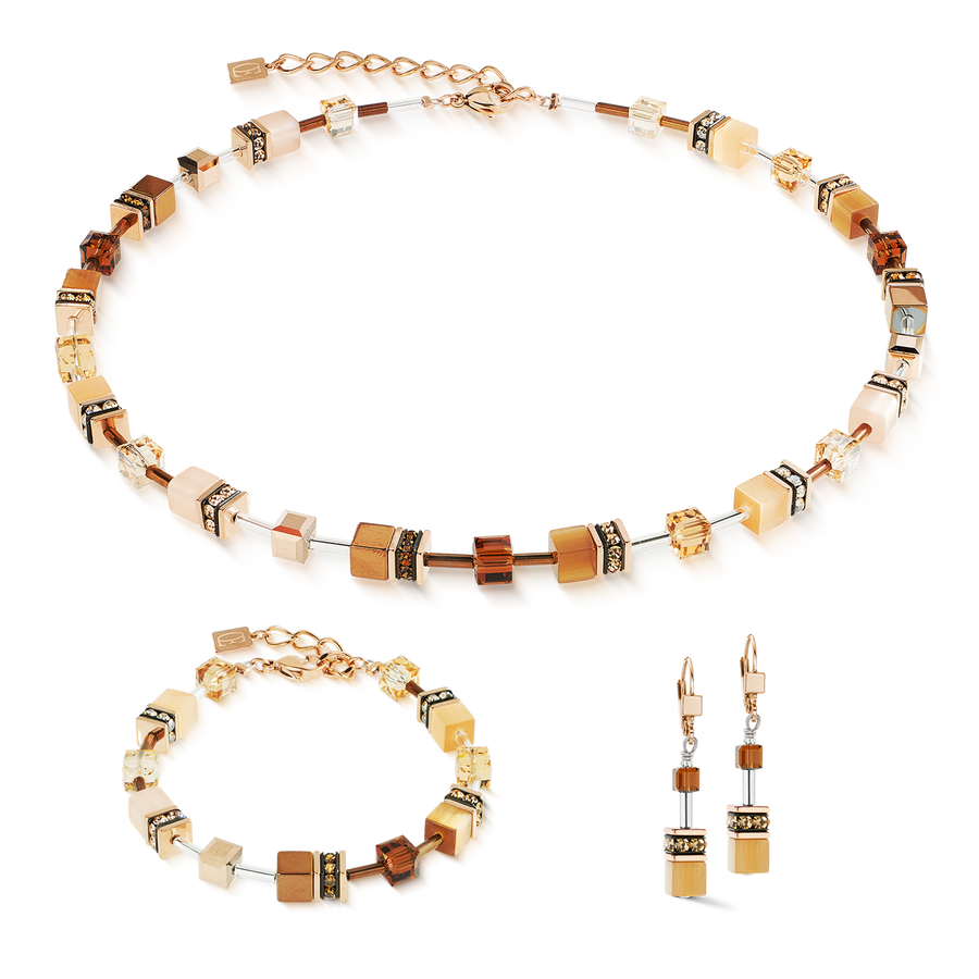 Boucles d'oreilles GeoCUBE® Iconic Mocha Mousse