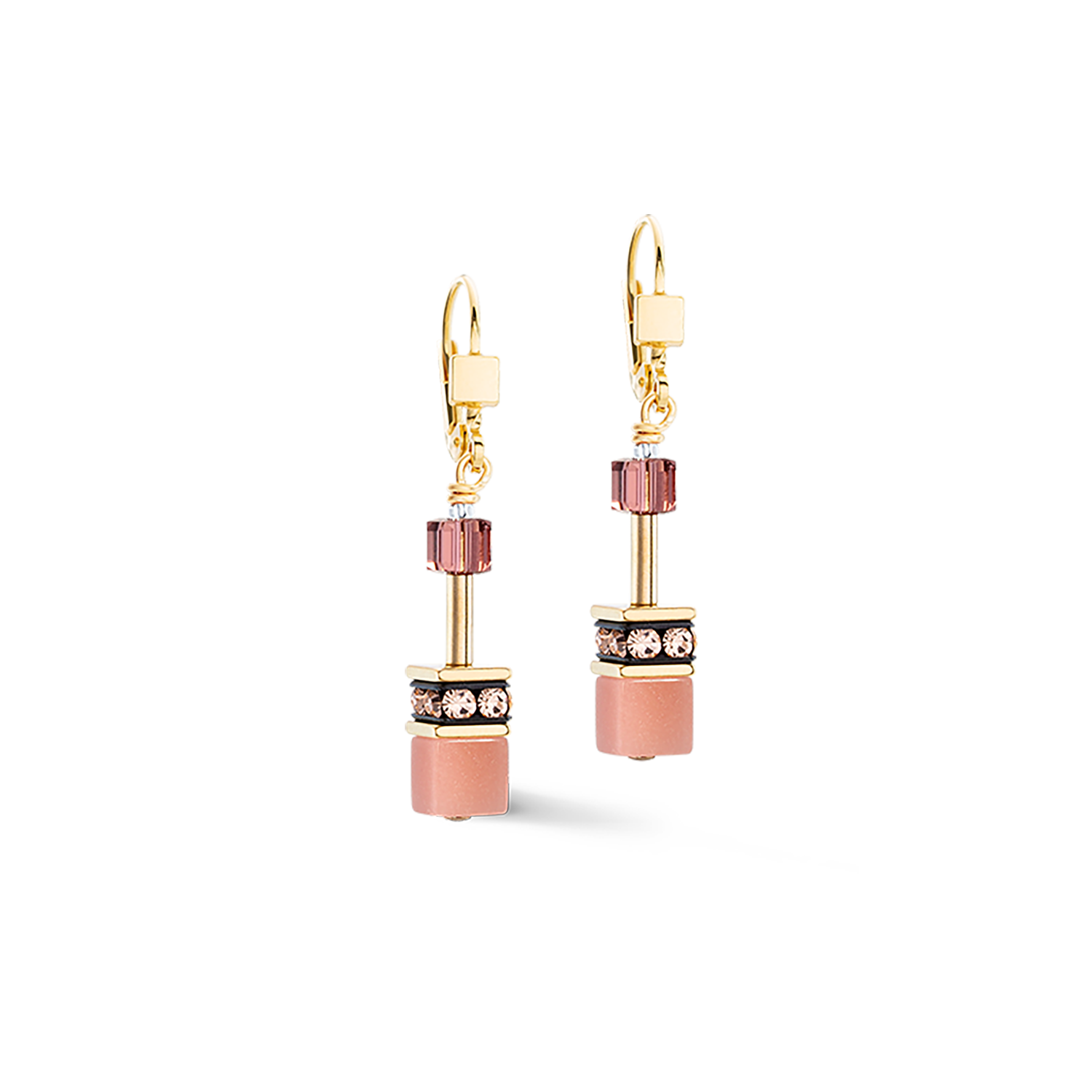 Boucles d'oreilles GeoCUBE® Iconic golden Blush