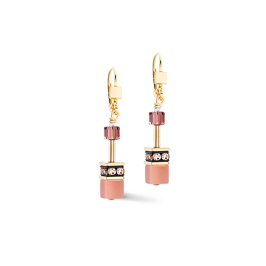 Boucles d'oreilles GeoCUBE® Iconic golden Blush