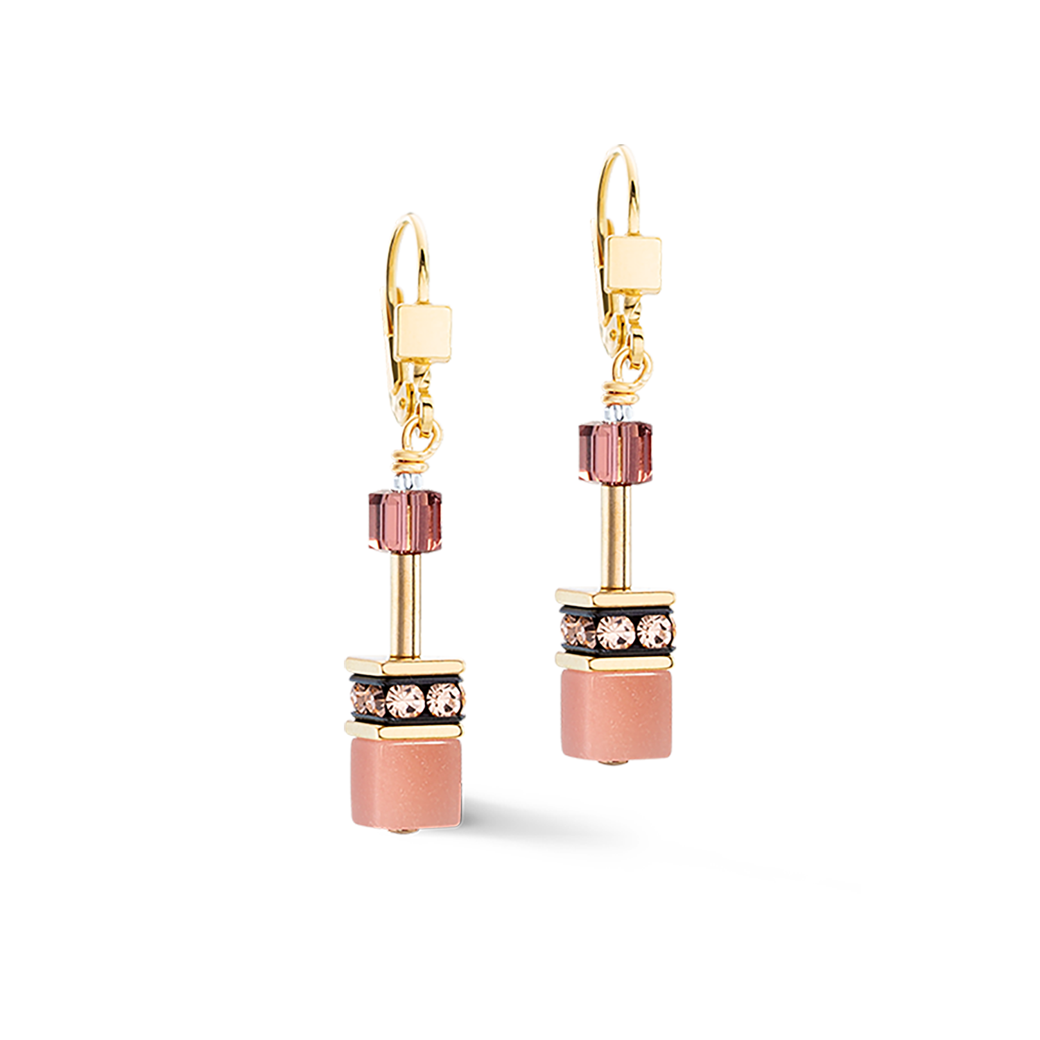 Boucles d'oreilles GeoCUBE® Iconic golden Blush