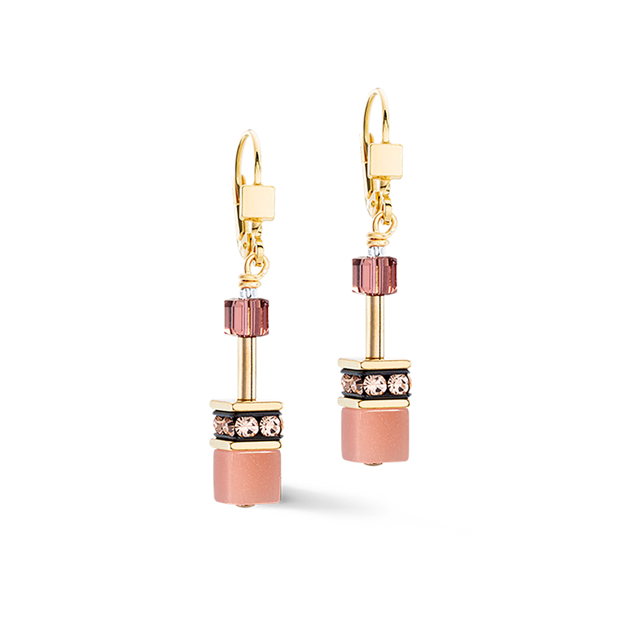 Boucles d'oreilles GeoCUBE® Iconic golden Blush