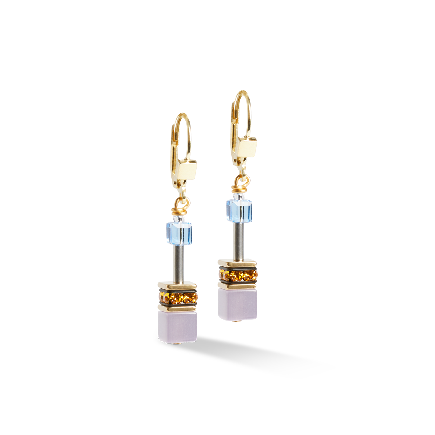 Boucles d'oreilles GeoCUBE® Iconic Festive or-multicolore